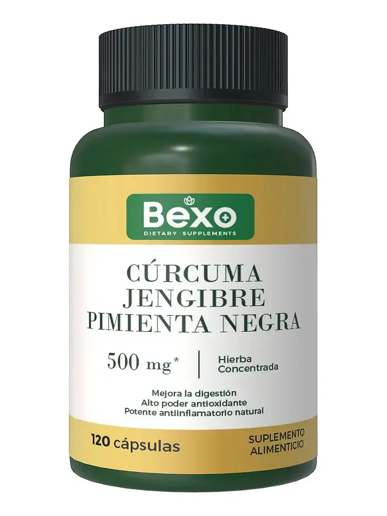 Cúrcuma + Jengibre + Pimienta Negra 2 Frascos — 120 cápsulas 2
