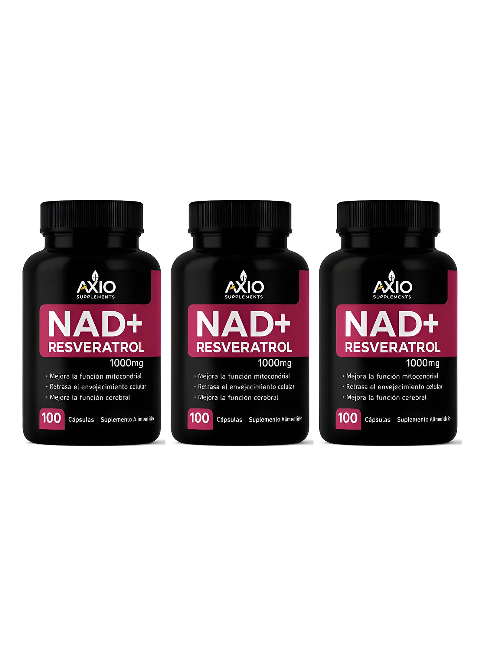 Pack x3 - NAD+ Resveratrol 1000mg Energía Celular — 300 cápsulas