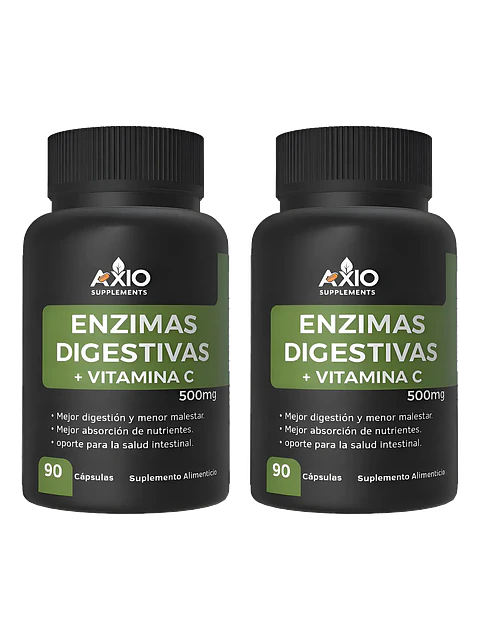 Enzimas Digestivas Pack X2 Para Adelgazar Suplemento — 180 cápsulas