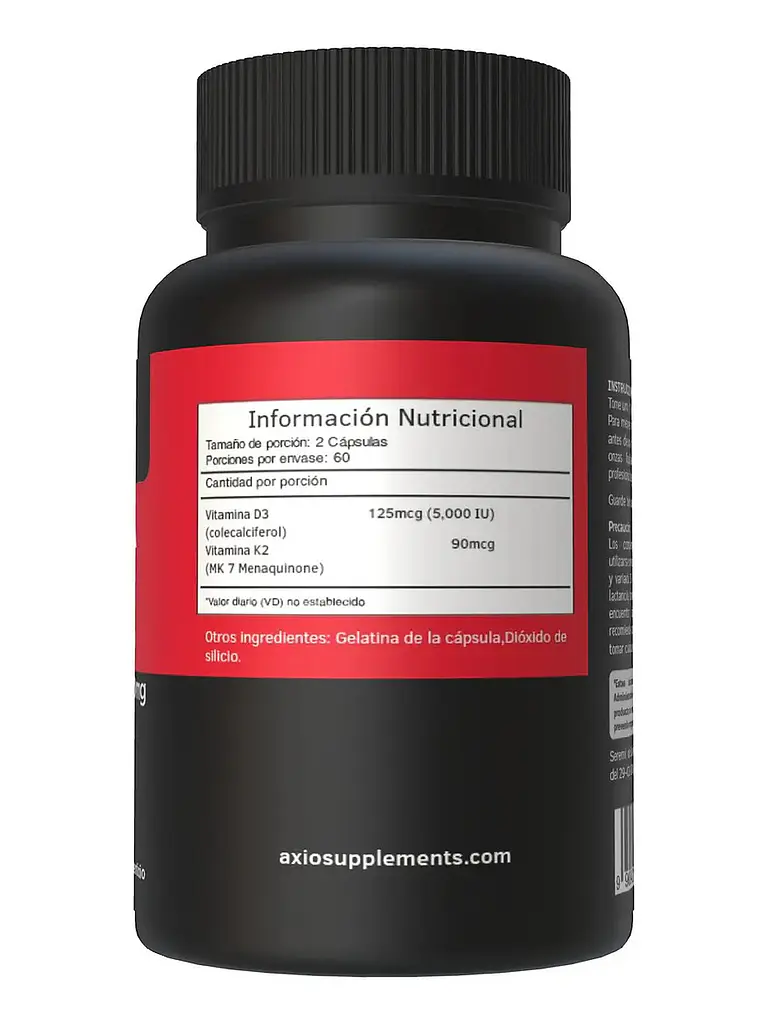 Vitamina K2+d3 Premium 500mg — 120 cápsulas 3