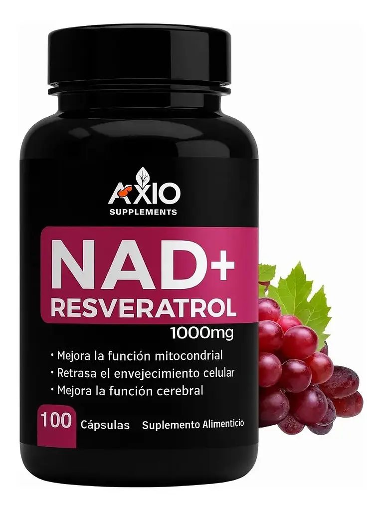 Pack x3 - NAD+ Resveratrol 1000mg Energía Celular — 300 cápsulas 2