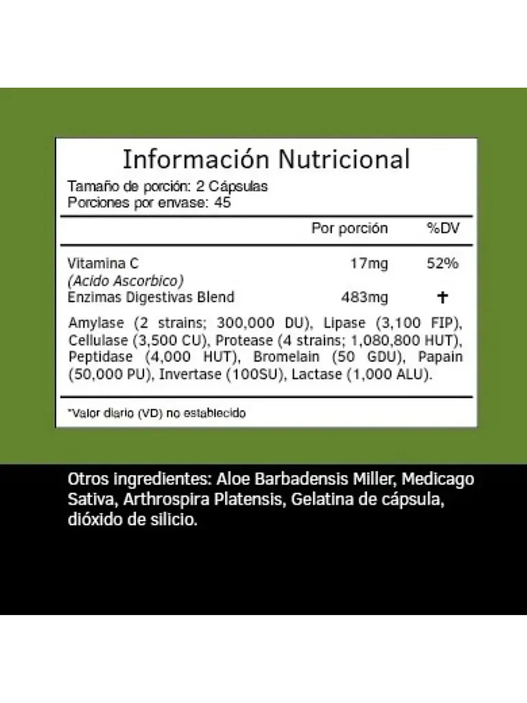 Enzimas Digestivas Pack X2 Para Adelgazar Suplemento — 180 cápsulas 3