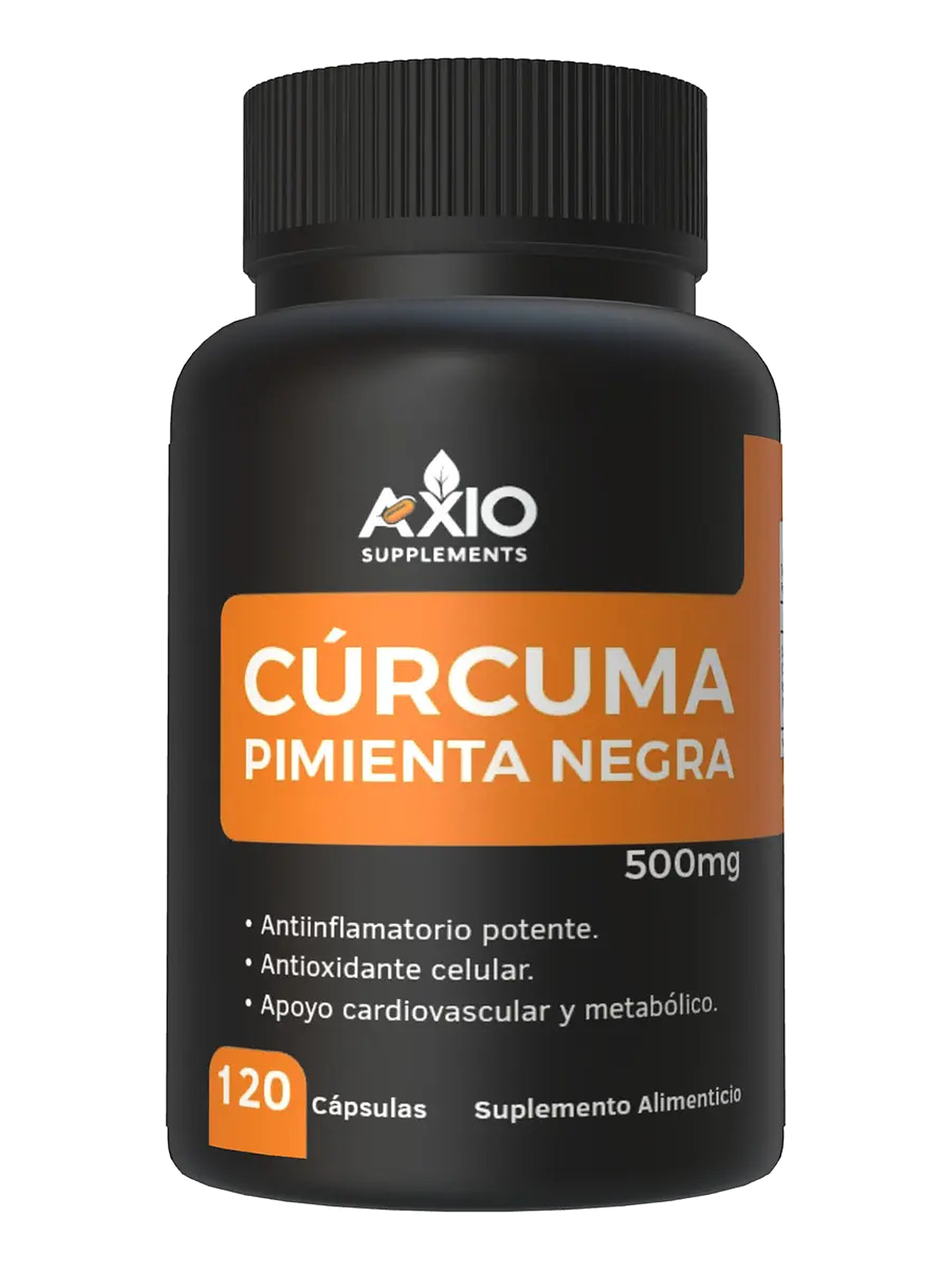 Cúrcuma + Pimienta Negra Antioxidantes — 120 cápsulas