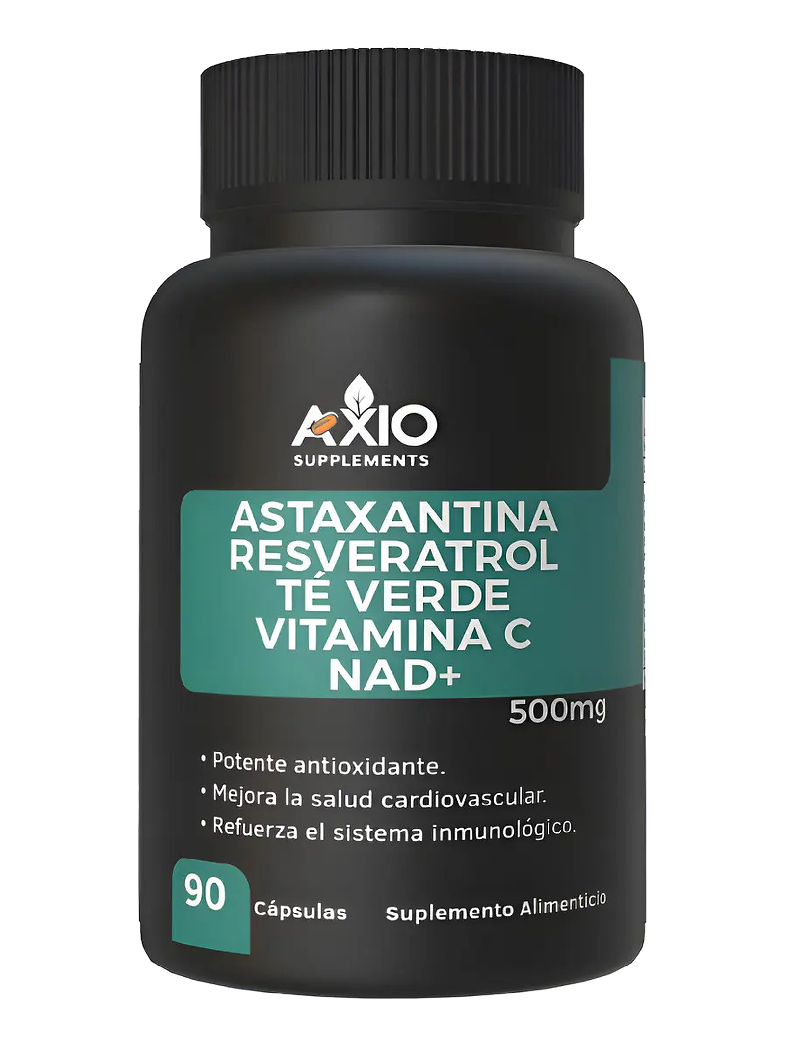 Astaxantina + Resveratrol + Nad + Vitamina C + Te Verde — 90 cápsulas