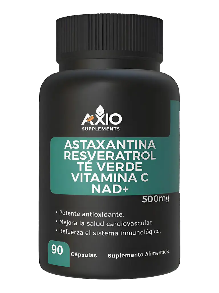 Astaxantina + Resveratrol + Nad + Vitamina C + Te Verde — 90 cápsulas 1