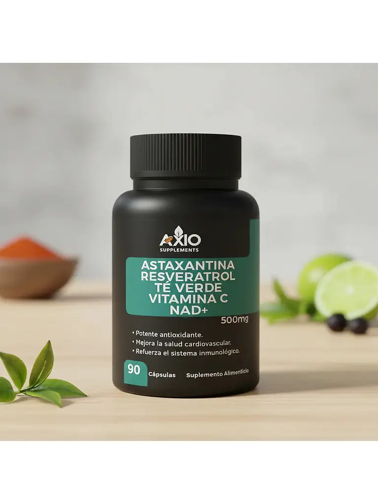 Astaxantina + Resveratrol + Nad + Vitamina C + Te Verde — 90 cápsulas 4