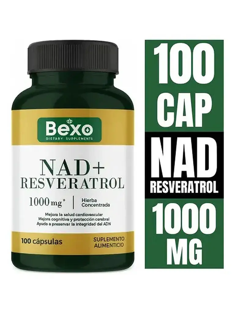Nad + Nicotinamide Resveratrol Premium 1000mg — 100 cápsulas 2