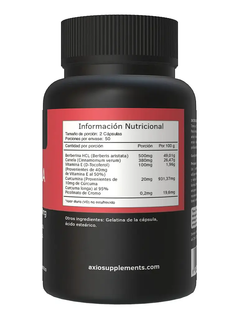 Berberina 500mg Berberine — 100 cápsulas 3