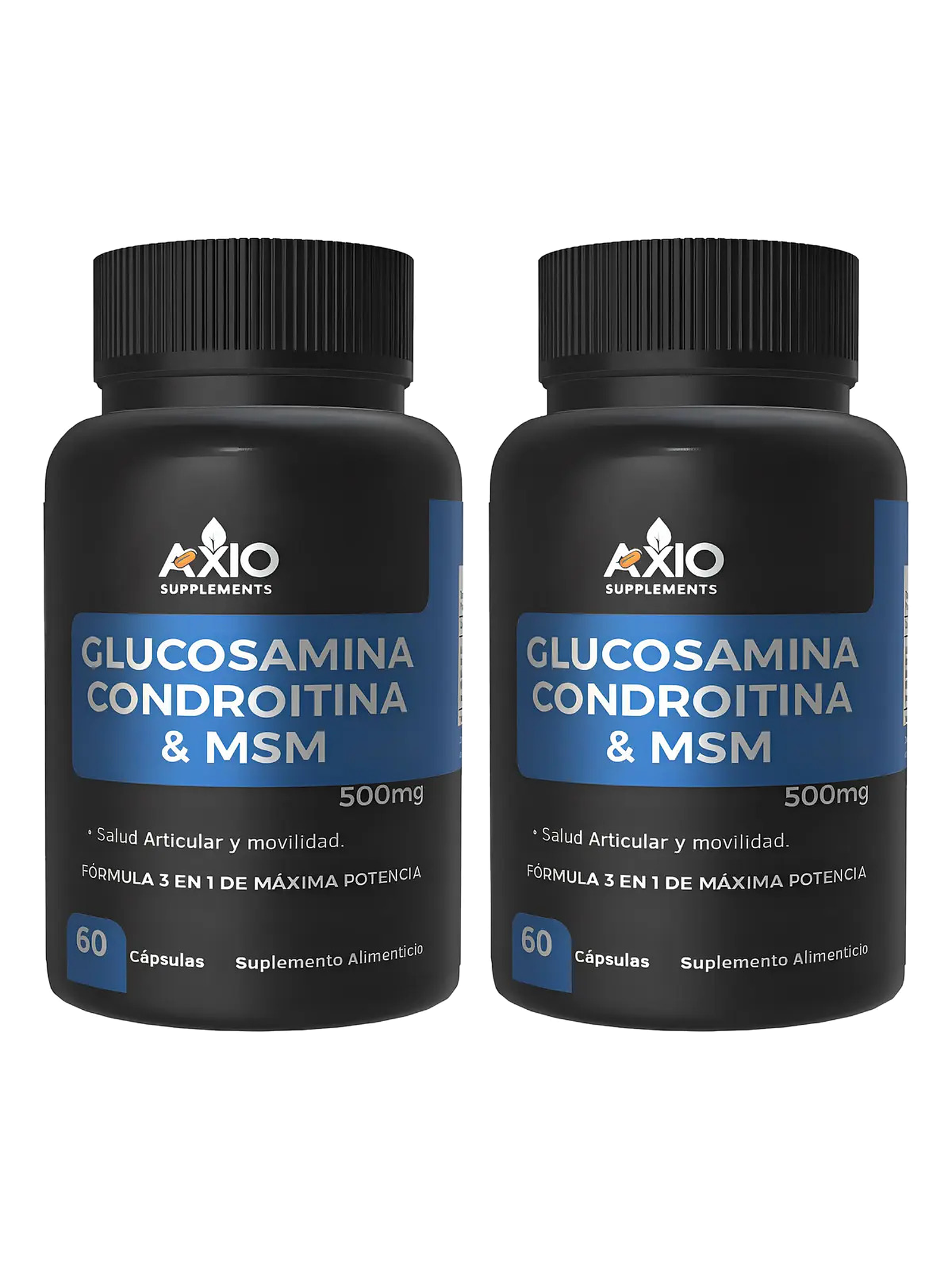 Glucosamine, Chondroitin & Msm 2 Frascos — 60 cápsulas
