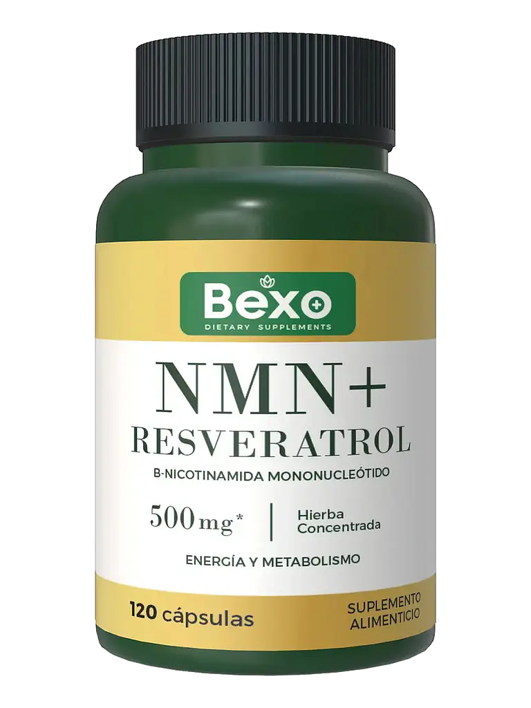 NMN Nicotinamide & Resveratrol Bexo Cápsulas Antioxidantes — 120 cápsulas 1