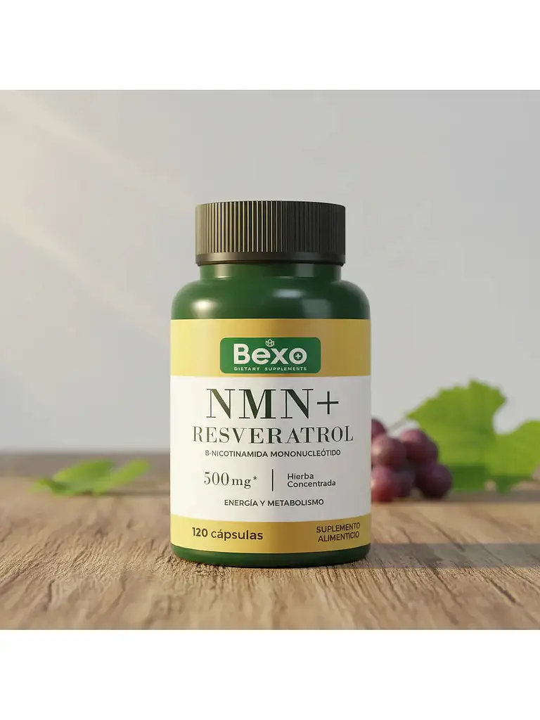 NMN Nicotinamide & Resveratrol Bexo Cápsulas Antioxidantes — 120 cápsulas 4
