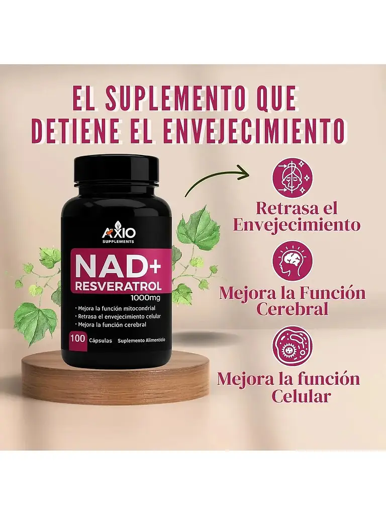 X2 Nad + Nicotinamide Resveratrol Premium 1000mg — 200 cápsulas 5