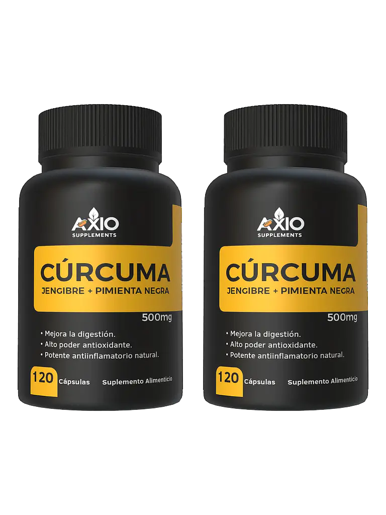 Cúrcuma + Jengibre + Pimienta Negra - 2 Frascos — 240 cápsulas 1
