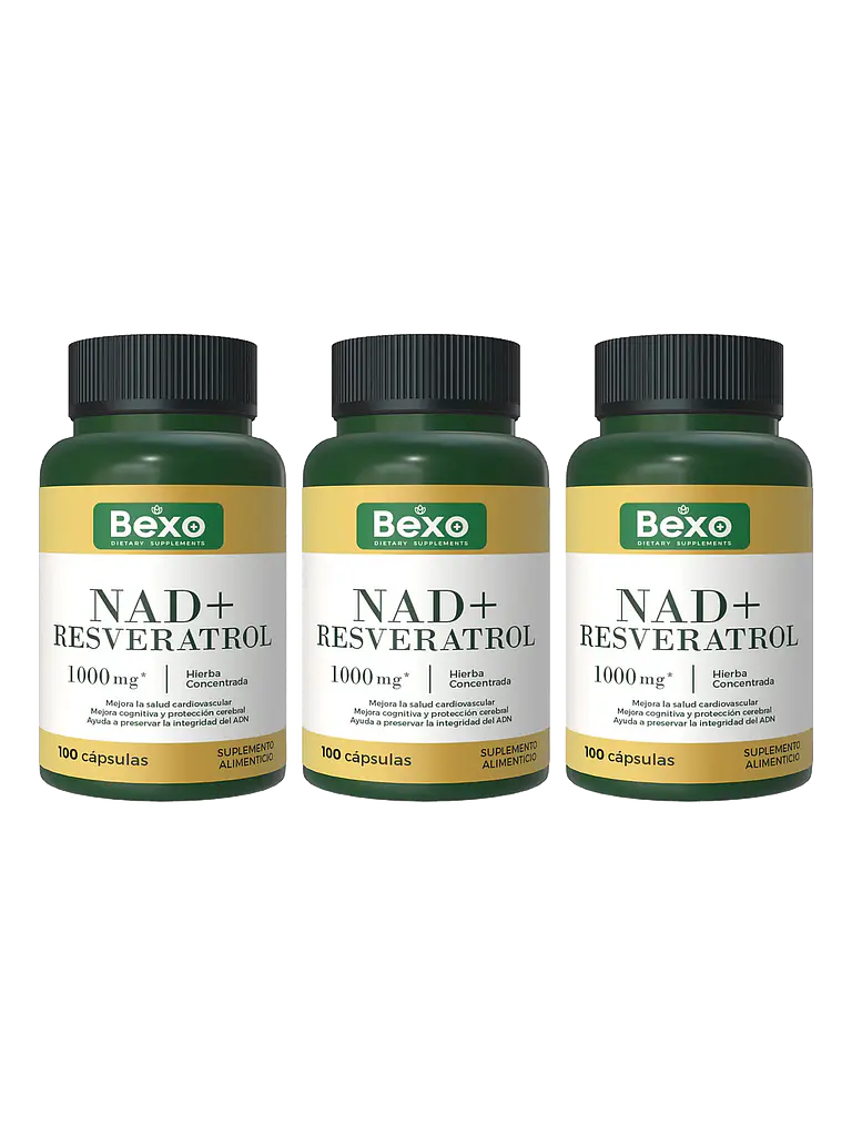 X3 Nad + Nicotinamide Resveratrol Premium 1000mg — 300 cápsulas 1