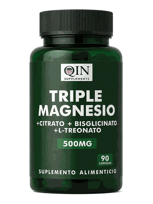 Ultra Magnesio Triple 500mg Qin Supplements — 90 cápsulas