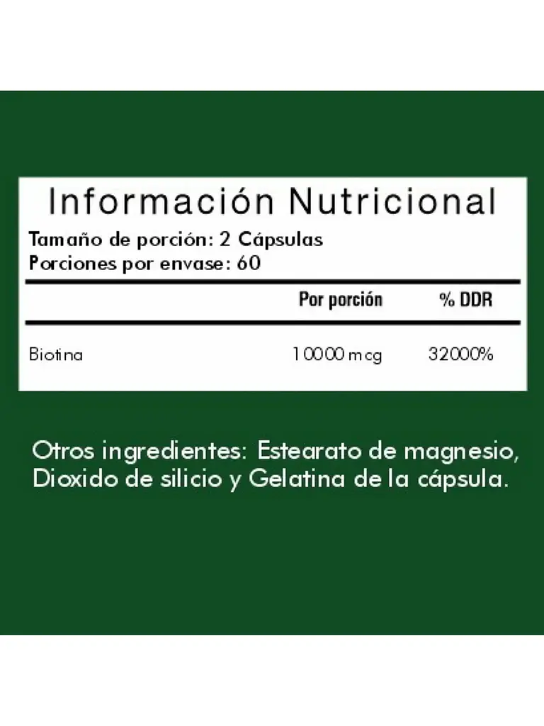 Biotina 10.000 Mcg — 120 cápsulas 7
