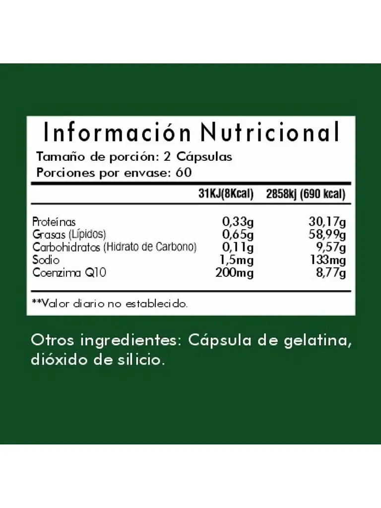 Coenzima-q10 Qin Supplements — 120 cápsulas 6