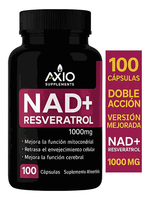 Nad + Nicotinamida Resveratrol 1000mg — 100 cápsulas