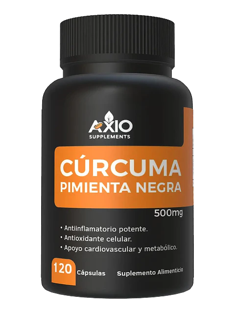 Cúrcuma + Pimienta Negra Antioxidantes — 120 cápsulas