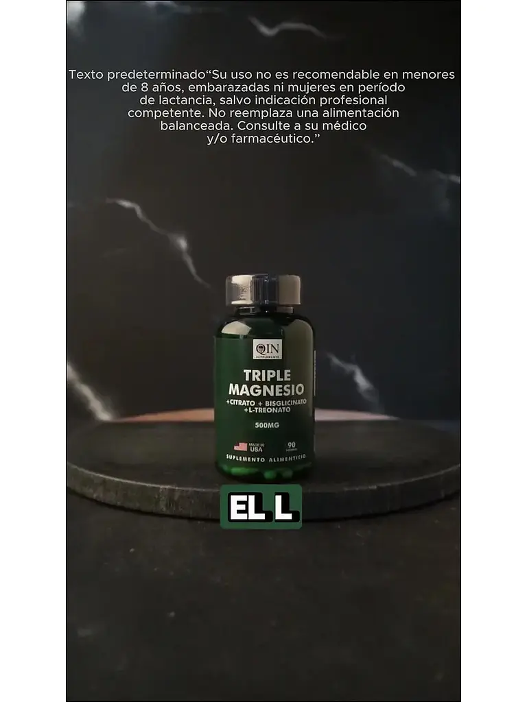 Ultra Magnesio Triple 500mg Qin Supplements — 90 cápsulas 3