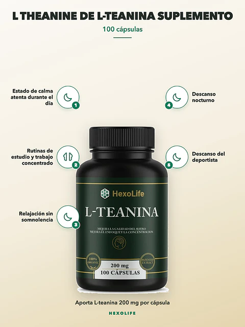 L-Teanina Calma Y Relaja — 100 cápsulas