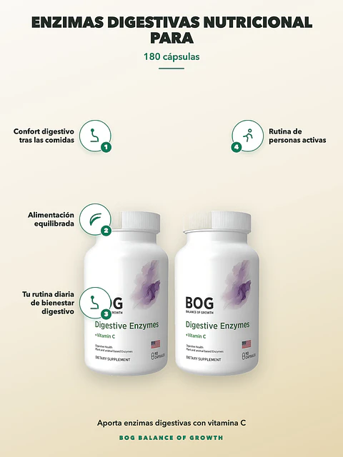 Enzimas Digestivas — 180 cápsulas