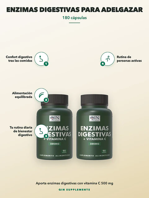 Enzimas Digestivas — 180 cápsulas