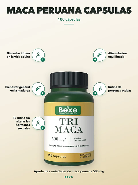 Maca Peruana Cápsulas (alta Potencia) — 100 cápsulas