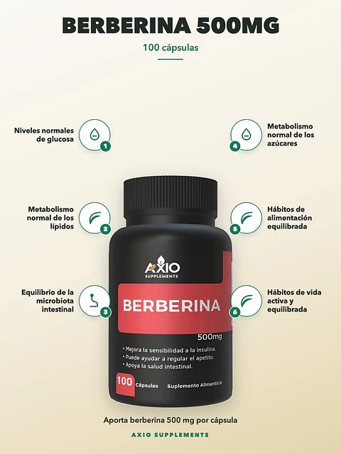 Berberina 500mg — 100 cápsulas