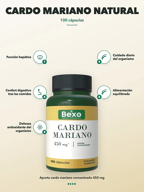 Cardo Mariano Natural — 100 cápsulas