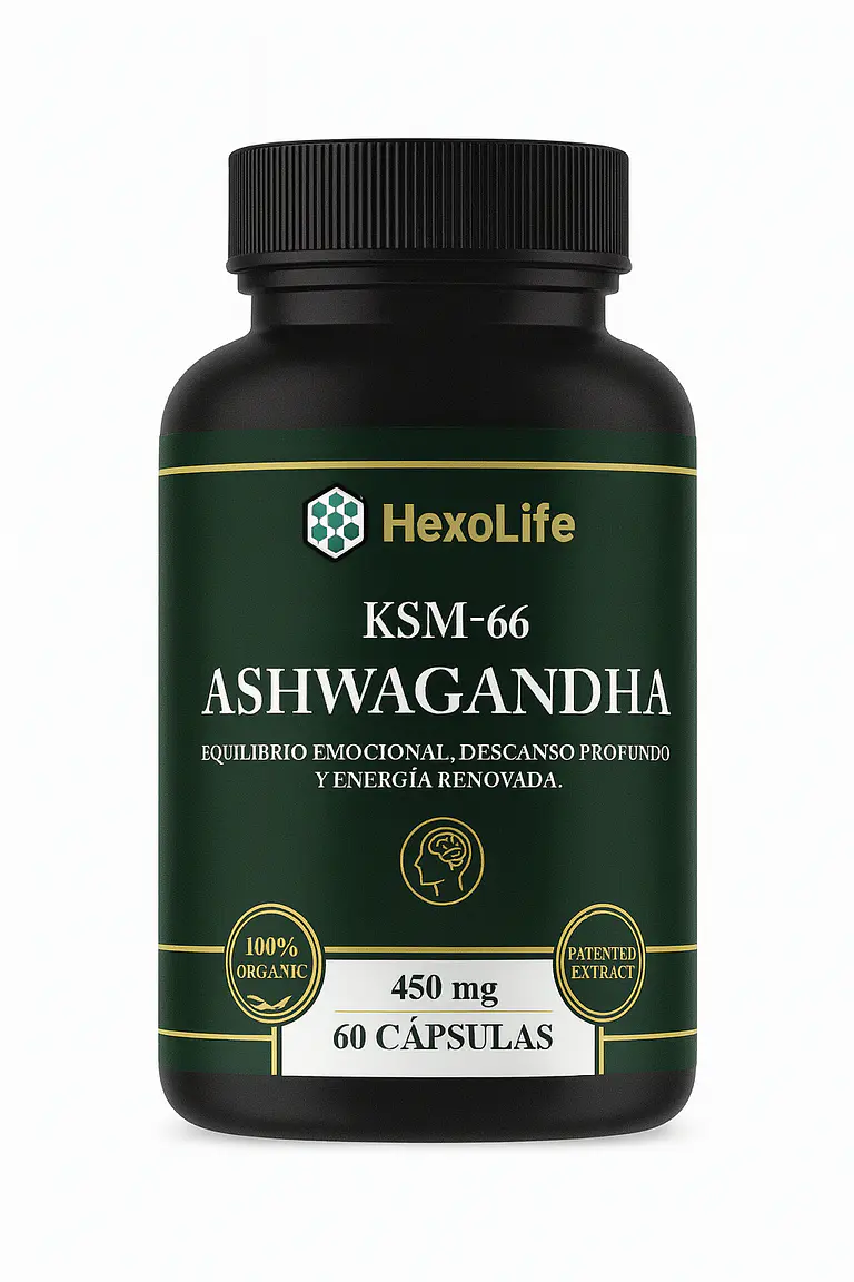 Ashwagandha Ksm66 450mg Antistress Estado Mental 60 cap 1