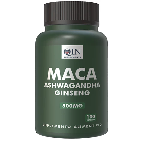 Maca + Ashwagandha + Ginseng 100 Cápsulas