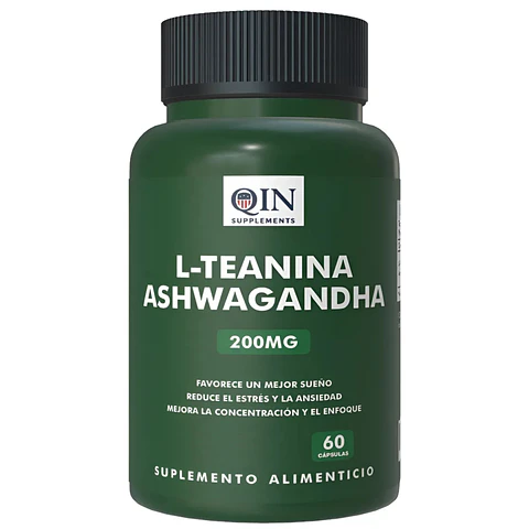L-theanine + Ashwagandha 200mg 60 Cap Reducción Del Estrés
