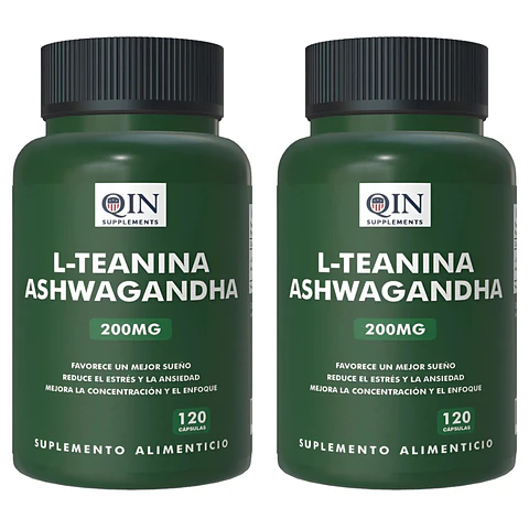 L-theanine + Ashwagandha 200mg 240 Cap Reducción Del Estrés