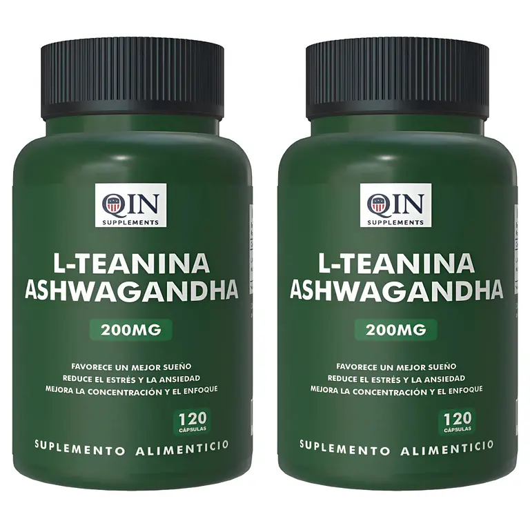 L-theanine + Ashwagandha 200mg 240 Cap Reducción Del Estrés 1
