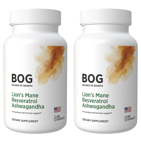 X2 Melena De León + Resveratrol + Ashwagandha 200 Cápsulas 