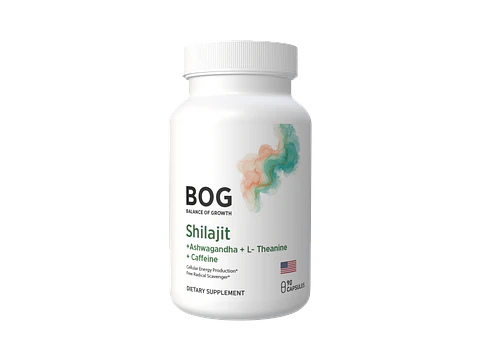 Shilajit + Ashwagandha + L-teanina + Cafeína 90 Cápsulas