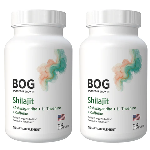 X2 Shilajit + Ashwagandha + L-teanina + Cafeína 180 Cap