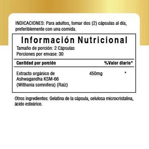 Ashwagandha Ksm66 2 Frascos 450mg - Antistress Estado Mental