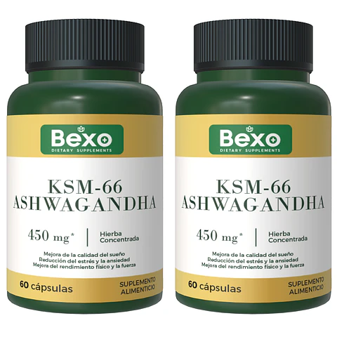 Ashwagandha Ksm66 2 Frascos 450mg - Antistress Estado Mental