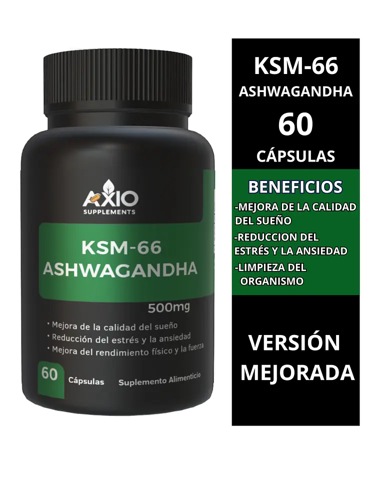 Ashwagandha Ksm66 450mg - 2 Frascos Antistress Estado Mental 60 cap 2