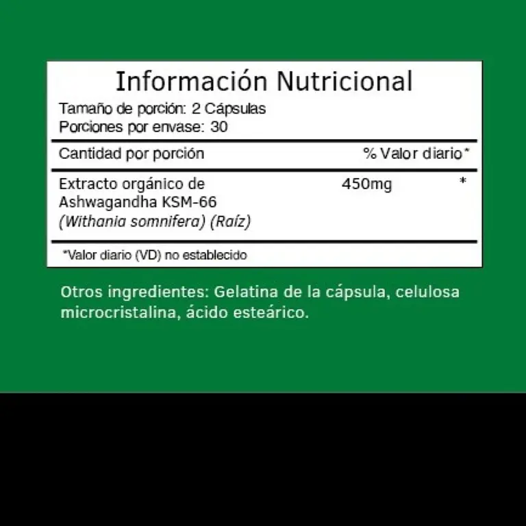 Ashwagandha Ksm66 450mg - 2 Frascos Antistress Estado Mental 60 cap 3