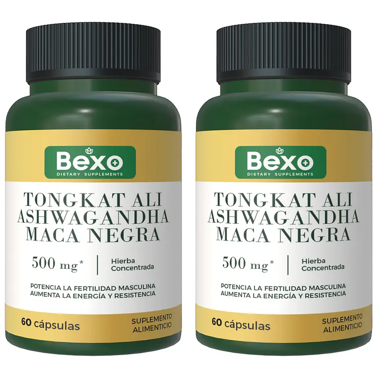 Tongkat Ali + Ashwagandha + Black Maca Pack X2 60 Cap 1