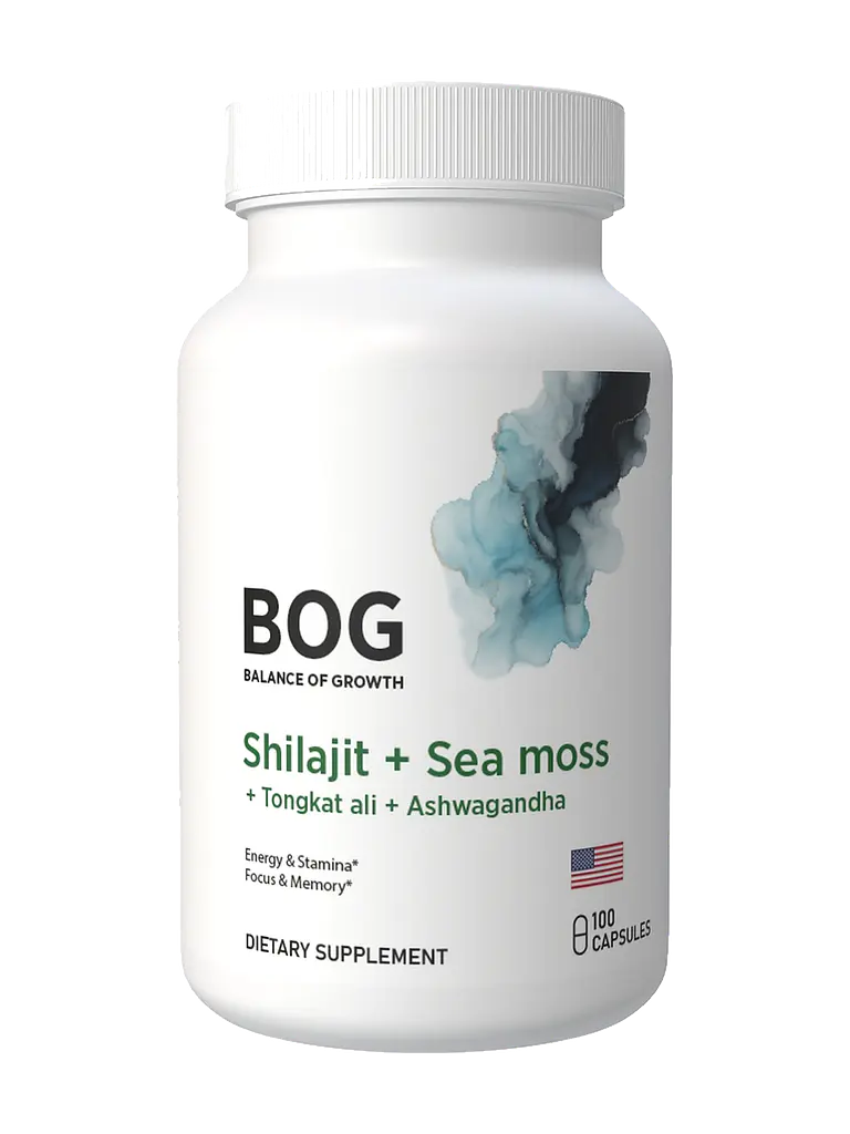 Shilajit + Sea Moss + Tongkat Ali + Ashwagandha BOG — 100 cápsulas 1