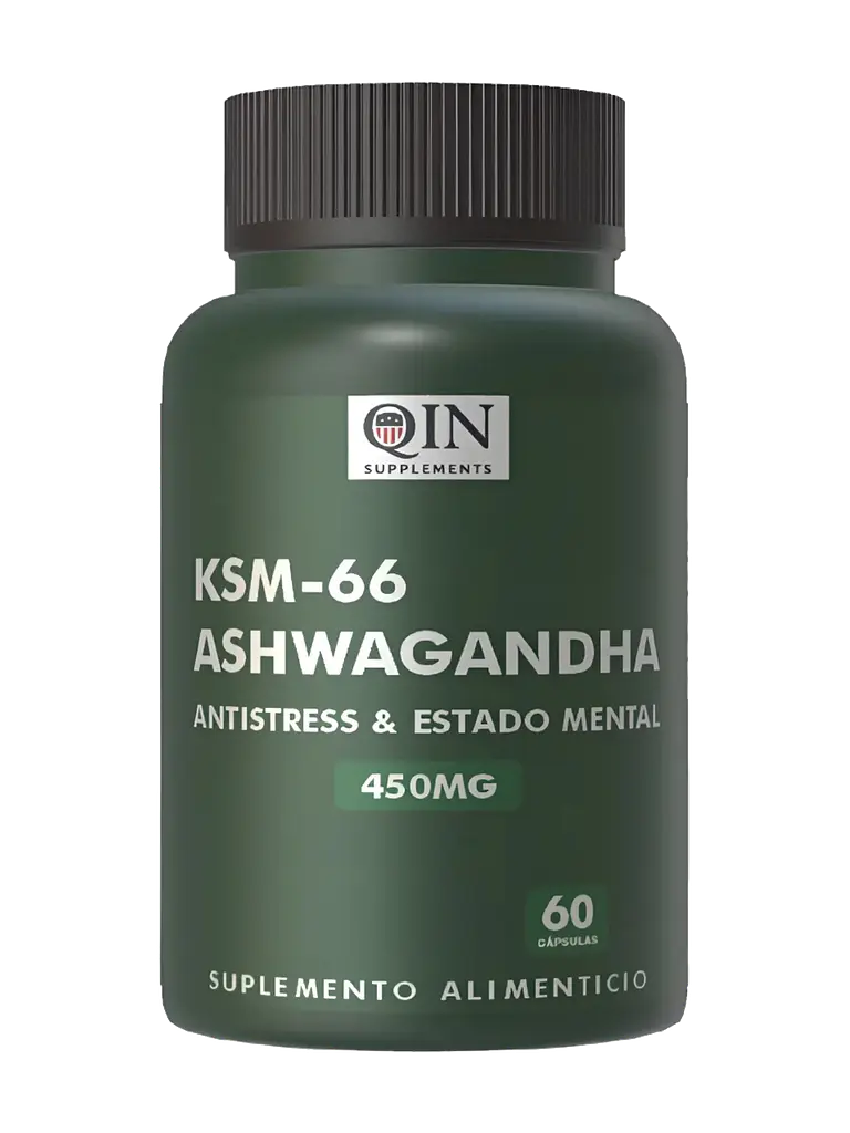Ashwagandha KSM-66 450mg Qin Supplements — 60 cápsulas 1