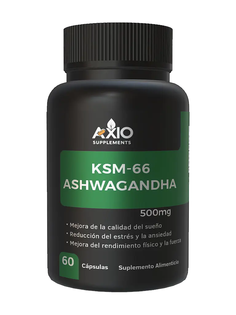 Ashwagandha KSM-66 500mg Axio Supplements — 60 cápsulas 1