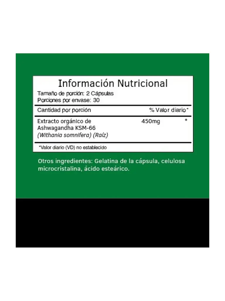 Ashwagandha KSM-66 500mg Axio Supplements — 60 cápsulas 4
