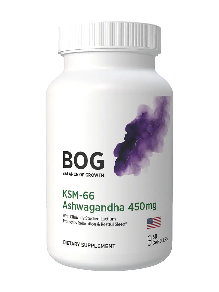 Ashwagandha KSM-66 450mg con Lactium BOG — 60 cápsulas 1