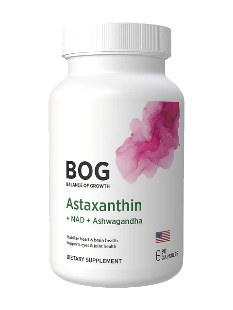 Astaxantina + NAD + Ashwagandha BOG — 90 cápsulas