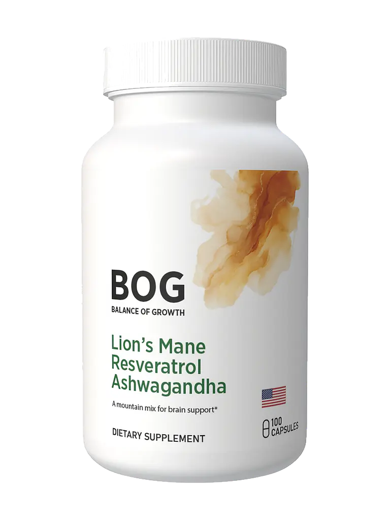 Melena de León + Resveratrol + Ashwagandha BOG — 100 cápsulas 1
